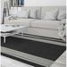 Black/White 72 x 48 x 0.08 in Area Rug - Longshore Tides Prater Charcoal/White Area Rug Polyester | 72 H x 48 W x 0.08 D in | Wayfair