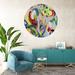 Winston Porter Colorful Abstract Circles Wall Decal Canvas/Fabric in Gray | 30 H x 30 W in | Wayfair 95FE7E427ACE44229022EA1A8458D557