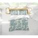 Bayou Breeze Desirae Tropical Leaves Comforter Set Polyester/Polyfill/Microfiber in Blue/Green | King Comforter + 2 Pillow Cases | Wayfair