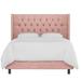 Canora Grey Casstown Upholstered Standard Bed Polyester in Pink/Gray/Black | 56 H x 46 W x 80 D in | Wayfair DE9A10AD34F74D318FE9E391A4A2EAF9