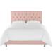 Red Barrel Studio® Giligia Upholstered Standard Bed Polyester in Pink/Black | 51 H x 56 W x 78 D in | Wayfair C5CBCFB744CE4D5F9EE943DF3224351D