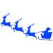 The Holiday Aisle® Santa Claus Reindeer Holiday Wall Decal Vinyl in Blue | 16 H x 30 W in | Wayfair 93C3B17AF5794346A5ECA1892B262B14