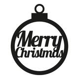 The Holiday Aisle® Vista Merry Christmas Ornament Themed Laser Cut Solid Steel Wall Sign Hanging Metal in Gray | 14 H x 14 W x 0.06 D in | Wayfair