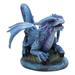 World Menagerie Pecatonica Elemental Pearl Water Dragon Figurine Resin in Blue/Gray/White | 3.5 H x 4.5 W x 3.25 D in | Wayfair