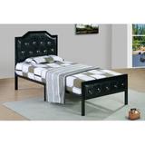 Red Barrel Studio® Upholstered Platform Bed Metal in Black/Brown | 40 H x 54 W x 79 D in | Wayfair 9A7F7933D1AA46E79F246589085CECE7