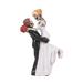 The Holiday Aisle® Groves Love Never Dies Bride & Groom Wedding Couple Resin Figurine Resin in Black/White | 4 H x 1.75 W x 6.25 D in | Wayfair