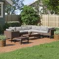 Andover Mills™ Hesse 10 Piece Rattan Sofa Seating Group w/ Cushions Synthetic Wicker/All - Weather Wicker/Metal/Wicker/Rattan | Outdoor Furniture | Wayfair
