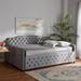 Rosdorf Park Whittlesey Solid Wood Daybed Upholstered/Velvet in Gray | 39.37 H x 88.38 W x 63.77 D in | Wayfair 3B57CE4F17CC4A84BB9D4B81DE24AC56