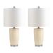 Everly Quinn 25"H Table Lamp Set Ceramic/Linen in White | 25 H x 13 W x 13 D in | Wayfair 98DA169DDD06489FAD5FE498B2D46738