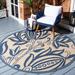 Blue 79 x 0.25 in Area Rug - Winston Porter Herefordshire Floral Natural/Indoor/Outdoor Area Rug, Sisal | 79 W x 0.25 D in | Wayfair