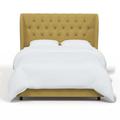 Birch Lane™ Mai Tufted Standard Bed Polyester/Metal in Yellow | 55 H x 44 W x 80 D in | Wayfair C316FC03AE5A44A9A2F78DC24E374E83