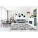 White 108 x 0.6 in Area Rug - Orren Ellis Sevtap Geometric Power Loom Gray Area Rug Polypropylene | 108 W x 0.6 D in | Wayfair