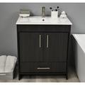 Latitude Run® Sallisaw 30" Single Bathroom Vanity Set Wood/Ceramic in Brown | 34.88 H x 30 W x 18.38 D in | Wayfair