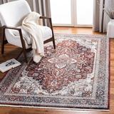 Red/White 63 x 0.31 in Indoor Area Rug - Astoria Grand Melba Oriental Red/Ivory Area Rug | 63 W x 0.31 D in | Wayfair