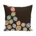World Menagerie Lelystad Falling Leaves Print Square Pillow Cover & Insert Polyester/Polyfill blend in Brown | 18 H x 18 W x 7 D in | Wayfair