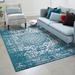 Blue 94 x 0.5 in Area Rug - Bungalow Rose Madline Power Loom Turquoise Rug Polypropylene | 94 W x 0.5 D in | Wayfair