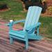 Beachcrest Home™ Younts Outdoor HIPS Adirondack Chair Modern Patio Plastic/Resin in Blue | 36.6 H x 29.5 W x 33.5 D in | Wayfair