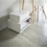 Yamazaki Home Desktop Printer Stand - Computer Accessory Office Organizer, Steel Metal in White | 7.5 H x 14.6 W x 18.9 D in | Wayfair 4348