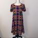 Lularoe Dresses | Lularoe | Fall Aztec Print Comfy! Carly Dress | Color: Orange/Purple | Size: Xxs