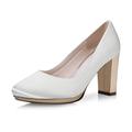 Rainbow Club Brautschuhe Clair - Damen, Pumps, Plateau, Ivory/Creme, Satin, Bequem Gepolstert, Hochzeitsschuhe, Rose/Gold Blockabsatz Gr. 40 (UK 7)