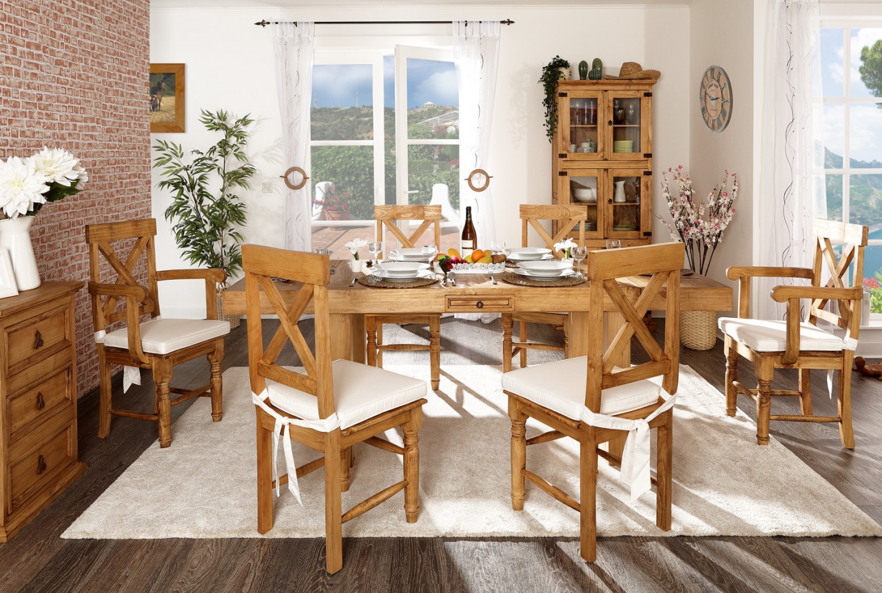 Esstisch 140x90cm - 2 Schübe, 2 Platten Image