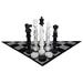 MegaChess Giant Chess Set w/ Checkers & Nylon Mat Plastic in Black | 49 H x 9.5 W x 9.5 D in | Wayfair BUNDLE-MP49-CK10-MAT