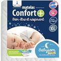 Babysom - Babymatratze Komfort + | Kindermatratze 60x120cm - Atmungsaktiv - Bezug abziehbar - Luftdurchlässiger Kaltschaum - Geprüft - Höhe 14cm