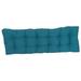 Latitude Run® Twill Indoor Seat Cushion Polyester/Cotton Blend in Green/Blue | 5 H x 51 W in | Outdoor Furniture | Wayfair