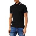 Tommy Hilfiger Herren Poloshirt Kurzarm Core Tommy Tipped Slim Fit, Schwarz (Black), XXL