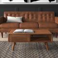 Mercury Row® Bria 4 Legs Coffee Table w/ Storage Wood in Brown | 15 H x 39.5 W x 23 D in | Wayfair A48D6F5EB32244A1BDA284056AD199FE