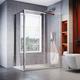 ELEGANT 1200 x 760 mm Sliding Shower Enclosure 6mm Glass Reversible Cubicle Door Screen Panel + Side Panel