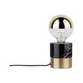 Paulmann 79742 Neordic Vala Table luminaire max. 1x20W Table lamp for E27 Lamps Bedside lamp Brushed Brass/Black 230V Marble Without lamp