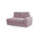 CAVADORE Sofa-Modul Faro / Großes Sofa-Element mit Armteil rechts / Kombinierbar mit den Couch-Modulen Faro / 151 x 88 x 108 / Chenille, rosa