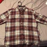 American Eagle Outfitters Shirts | American Eagle Flannel Shirt (Sz M) | Color: Brown/White | Size: M