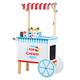 Bigjigs Toys Wooden Ice Cream Cart Toy - 18x Pieces of Ice Cream & Ice Lolly Toy Food with Spoons & Ice Cream Scoop, Quality Kids Ice Cream Cart