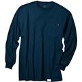 Dickies Men's Long Sleeve Heavyweight Crew Neck, Deep Blue, Medium