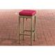 Tabouret de bar pour Jardin Alia en Polyrotin 5 mm Nature Rouge rubis