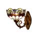 Tiffany Style Wall Lamp, Stained Glass Hallway Wall Light with 8 inch Shade, Retro Metal Wall Sconces for Living Room Bedroom Beside Decor Night Light,b