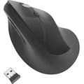 Kensington Kabellose ergonomische vertikale Maus, Wireless Pro Fit Ergo Vertikale Computermaus mit Scrollrad, 4 DPI Einsellungen & 6 Tasten, Inkl. 1 AA-Batterie, Schwarz, K75501EU