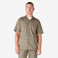 Dickies Men's Short Sleeve Work Shirt - Desert Sand Size L (1574)