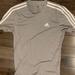 Adidas Shirts | Adidas 3-Stripe Tee | Color: Gray/White | Size: S