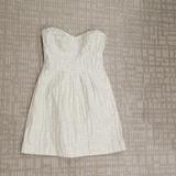American Eagle Outfitters Dresses | American Eagle Strapless Dress | Color: Cream/Silver | Size: S