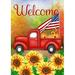 Toland Home Garden Welcome Harvest Truck Polyester Garden Flag in Red/Yellow | 18 H x 12.5 W in | Wayfair 1112207