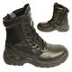 POWCOG Delta: Comfortable Black Leather Military Patrol Combat Boots with Sturdy Side Zip and Safety Steel Toe Cap - Size: 12 UK | 47 EUR