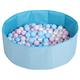 Selonis Children Colourfull Foldable Ballpit with 200 Balls, Blue:Babyblue/Powderpink/Pearl