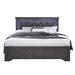 Queen Bed in Metallic Grey - Global Furniture USA POMPEI-GR-QB