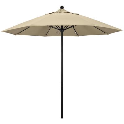 California Umbrella ALTO 908 SUNBRELLA 1A Venture Customizable 9' Round Push Lift Umbrella with 1 1/2" Aluminum Pole - Sunbrella 1A Canopy - Antique Beige Fabric