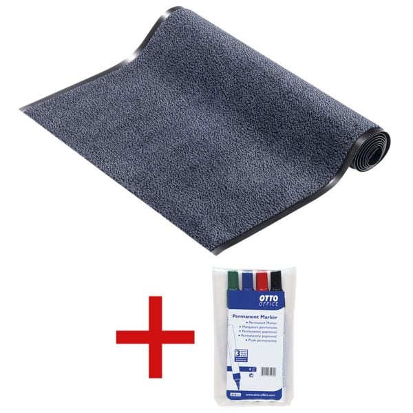HAMAT Fußmatte »Mars« 120x300 cm inkl. 4er-Pack Permanent-Marker blau, 120 cm Image