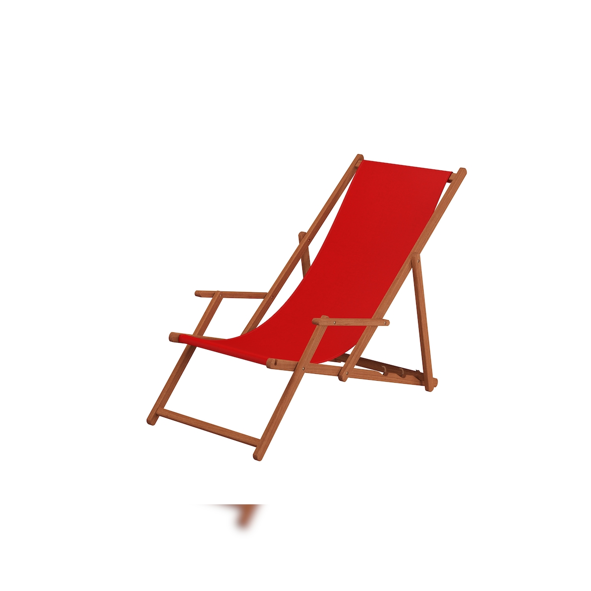 Erst-Holz Liegestuhl Gartenliege rot Kissen Tisch Deckchair Buche Sonnenliege Sonnenstuhl 10-308 T KH Image
