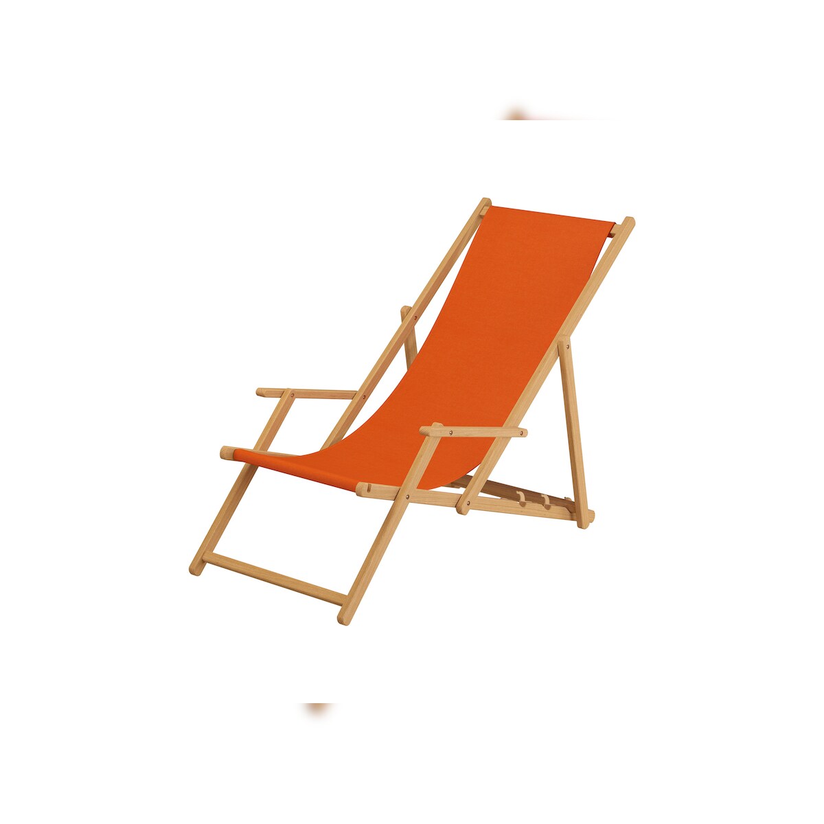 Erst-Holz Gartenliege terracotta Liegestuhl Sonnenliege Kissen Strandstuhl Deckchair Buche 10-309 N KH Image